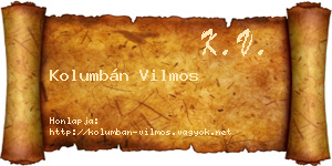 Kolumbán Vilmos névjegykártya